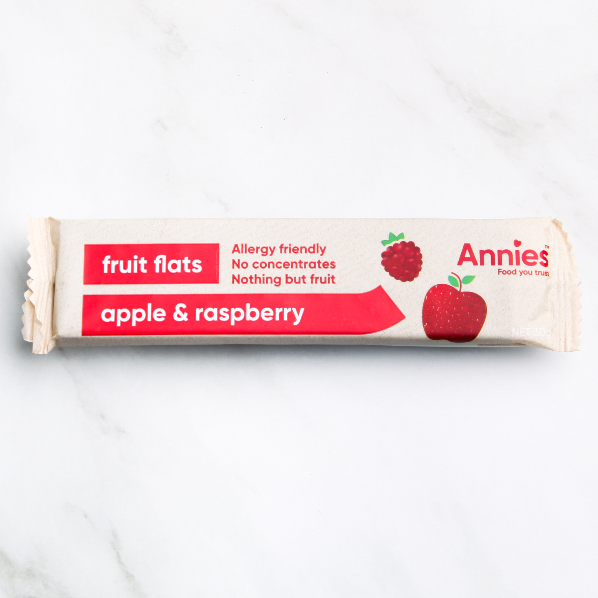 Apple & Raspberry 100% Fruit Flats 30g - Annies